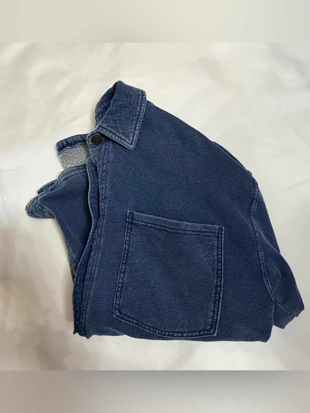 Z Supply All Day Cropped Knit Denim Jacket - Picture 6 of 9